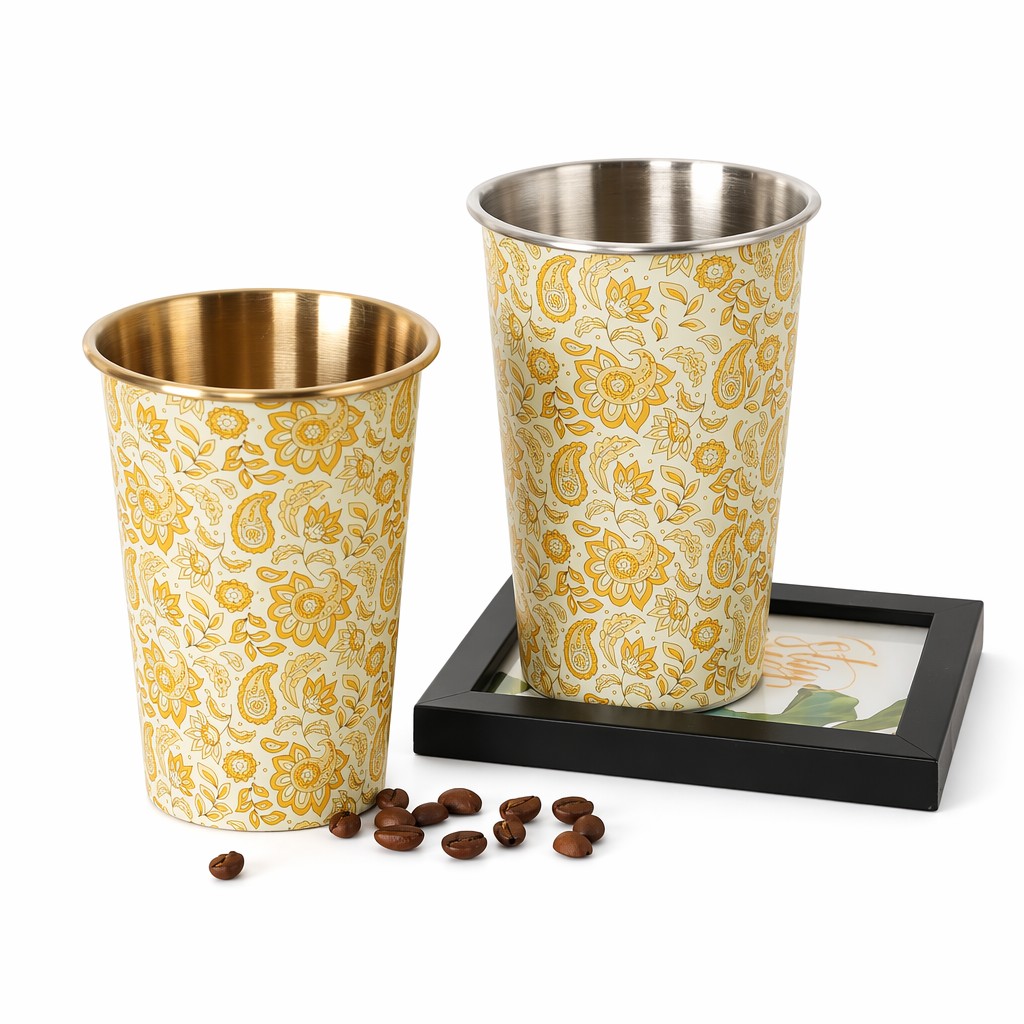 Boho Paisley Stainless Steel Tumbler Cup