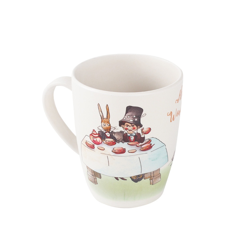 Custom na 450ml Bamboo Fiber Coffee Mug na May Handle