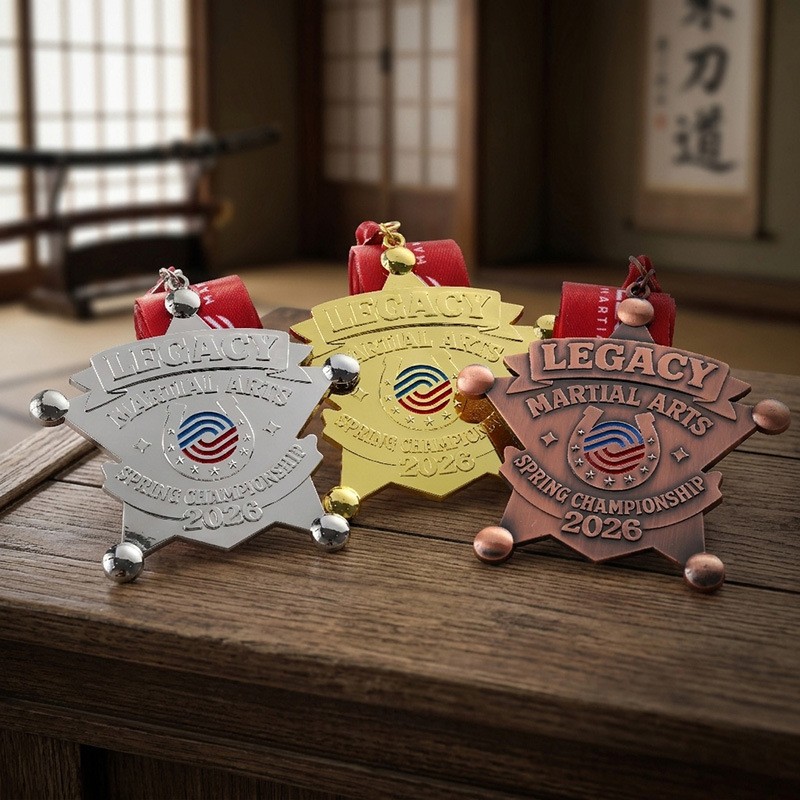 Custom na Die‑Cut Sports Medal
