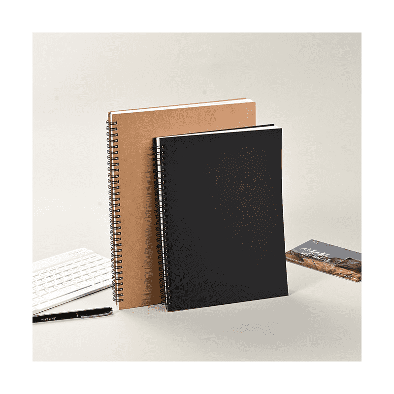 Custom na Kraft Black Cover Spiral Coil Notebook