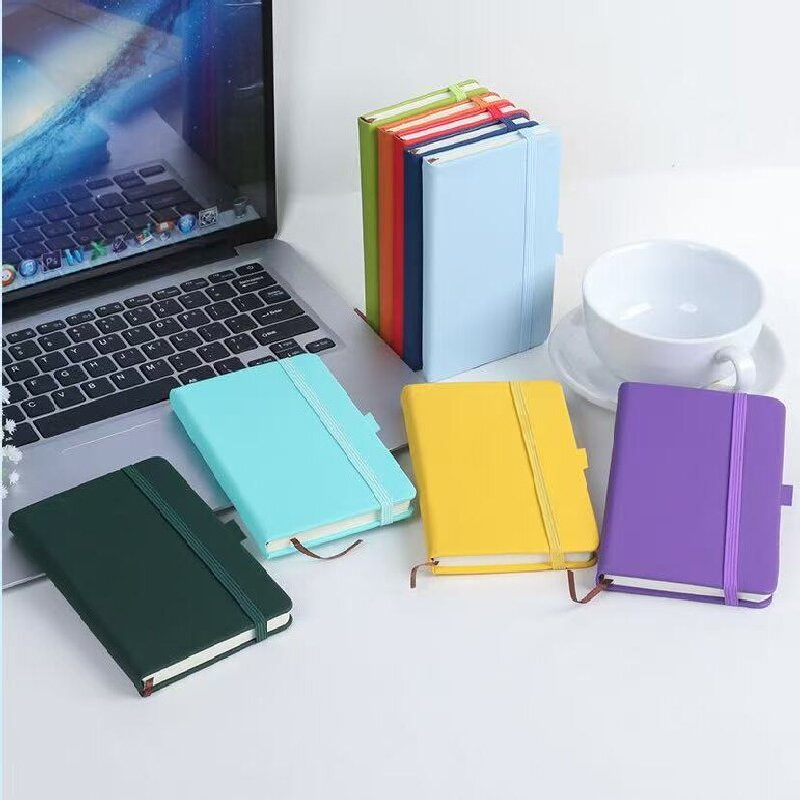 Custom na Logo A5 PU Leather Elastic Band Business Notebook