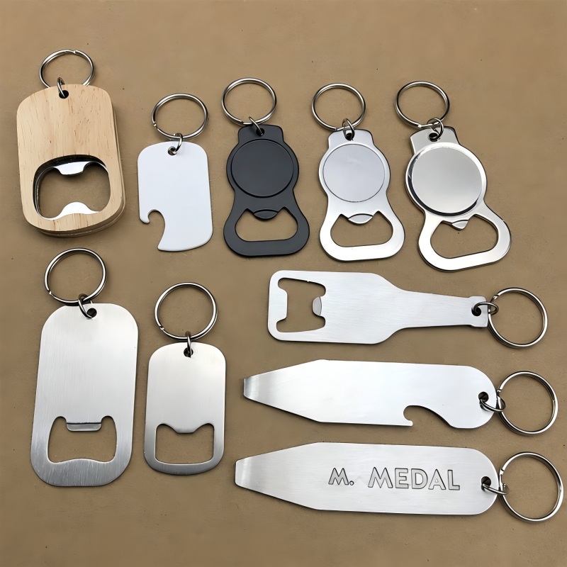 Custom na Logo na Hugis ng Bottle Opener Keychain