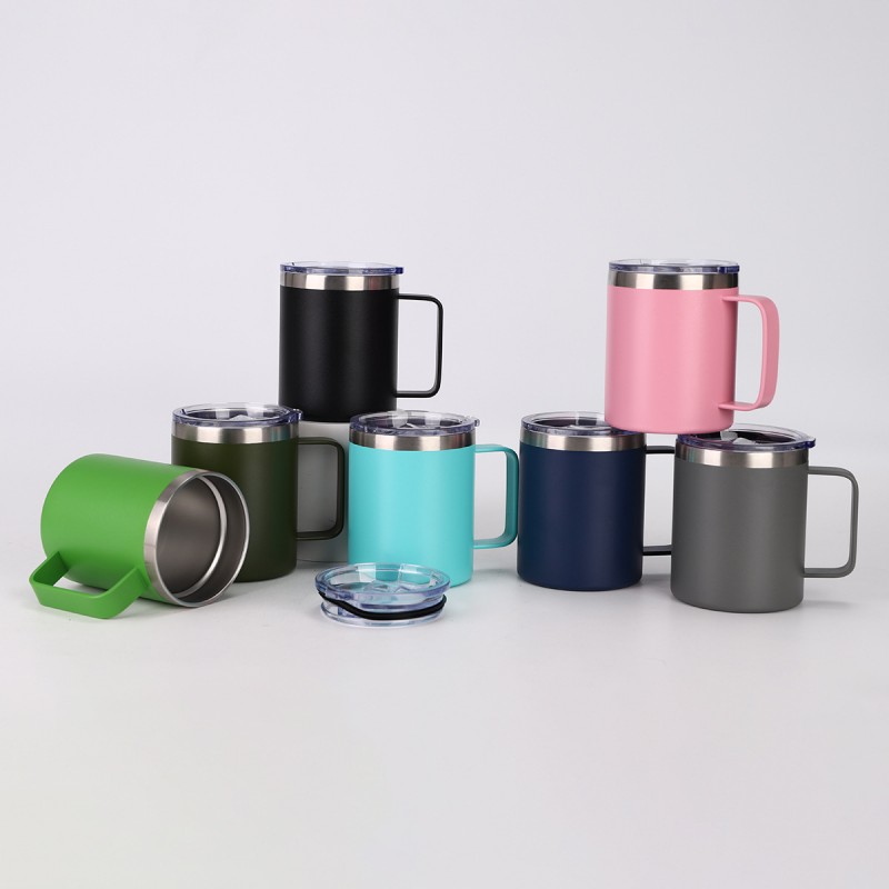 Custom na Logo Stainless Steel Insulated Handle Mug