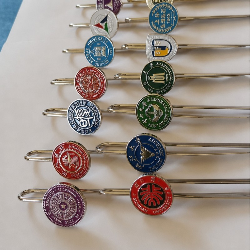 Custom na Logo University Commemorative Metal Bookmarks