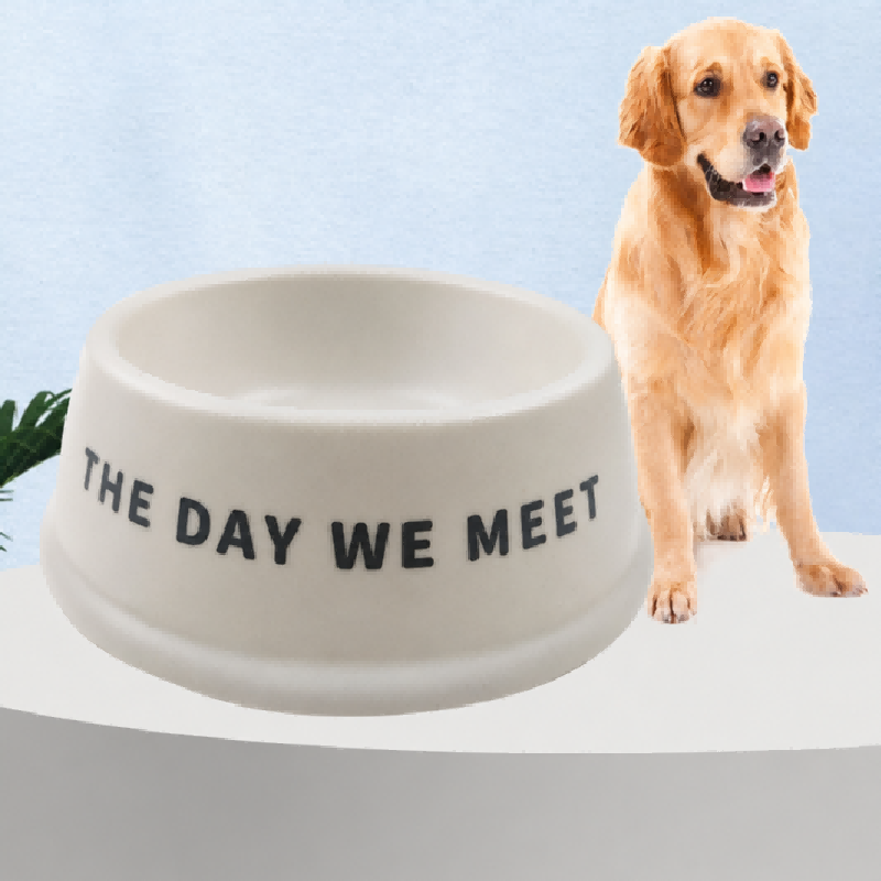 Nabubulok na Bamboo Fiber Custom Logo Pet Bowl