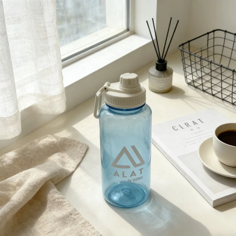 Large Capacity Transparent Plastic Sports Water Bottles