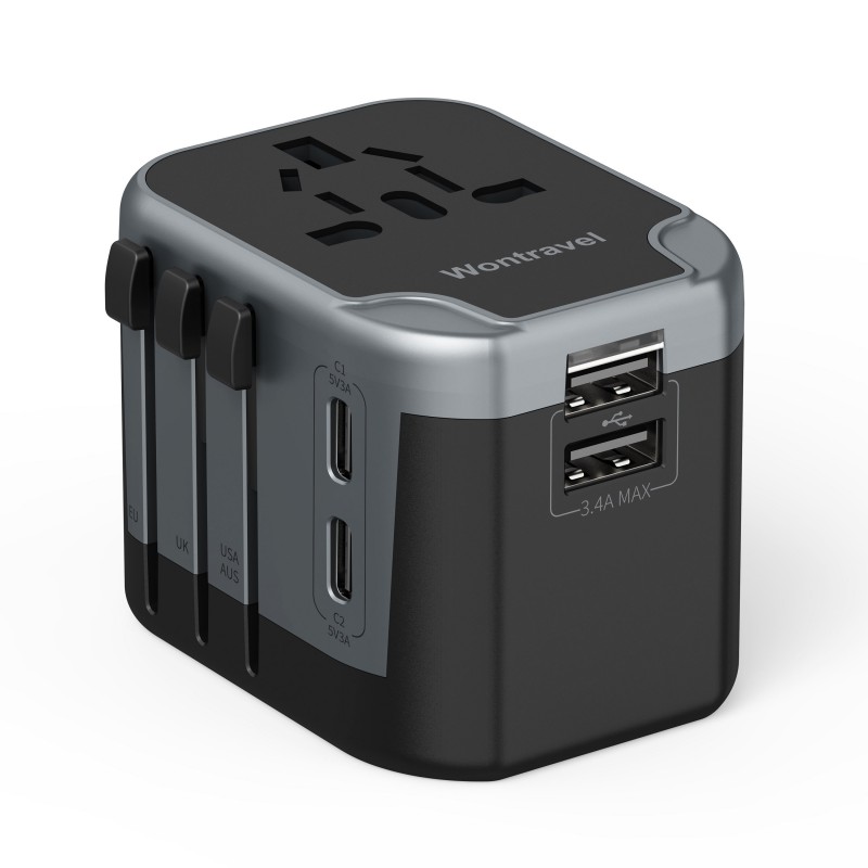 Universal All‑in‑One International Travel Adapter para sa Pandaigdigang Paggamit